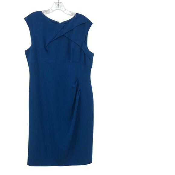 Adrianna Papell Dresses & Skirts - Adriana Papell Dress Womens 16 Sheath Royal Blue Sleeveless Ruched Career